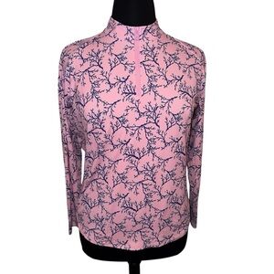 SPORT HALEY Golf Long Sleeve UV Quarter-Zip Shirt - Women’s XL Pink/Blue Coral